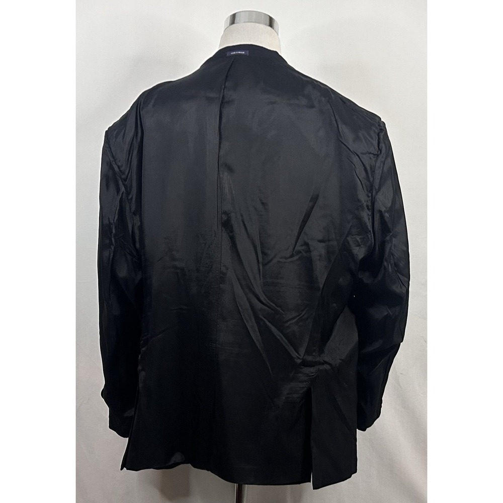 Stafford 58R Big & Tall Tuxedo Jacket 100% Wool Black One Button Double Vented - Picture 8 of 8